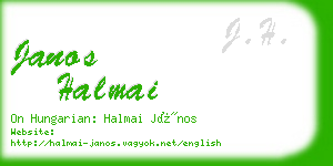 janos halmai business card